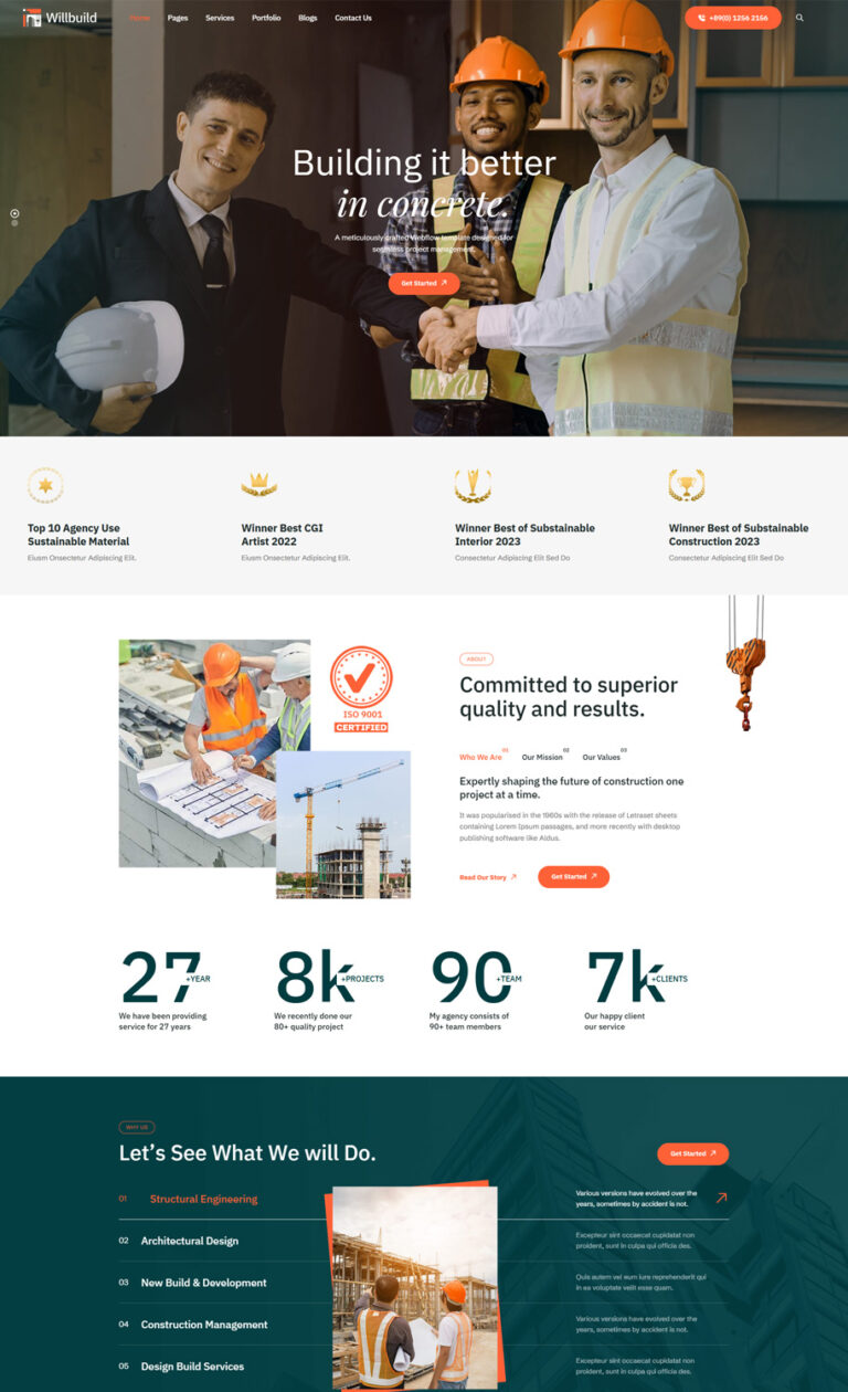 Willbuild - Construction HTML Template - PBM Infotech