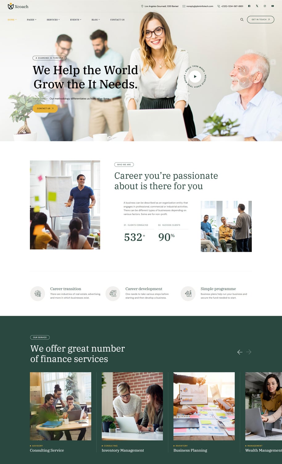 Xcoach – Life And Business Coach HTML Template