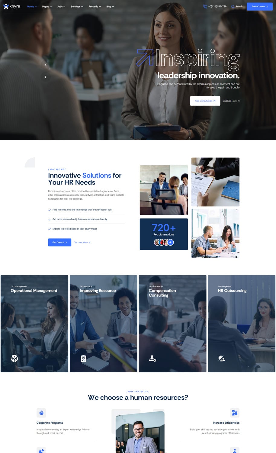 Xhyre – Human Resources & Recruiting HTML Template
