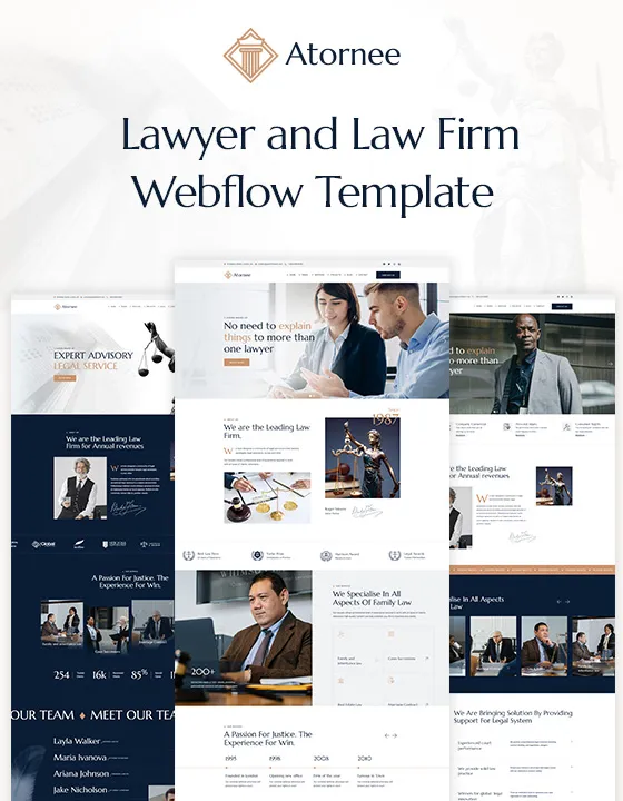 Atornee – Professional Services Webflow Template