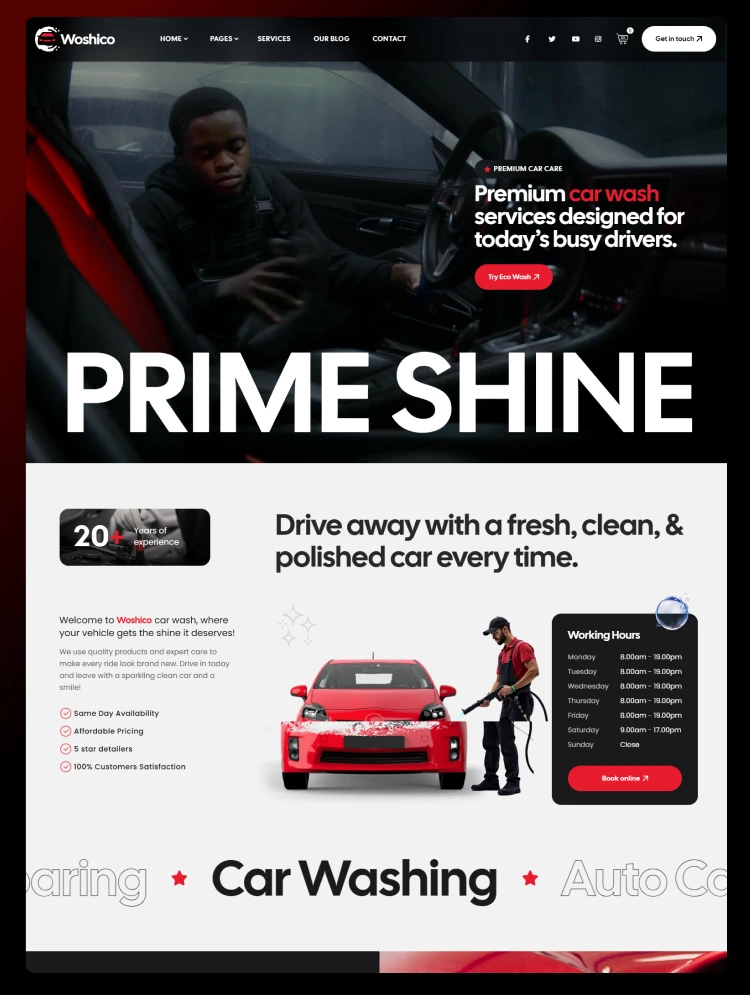 Woshico - Transportation Webflow Template