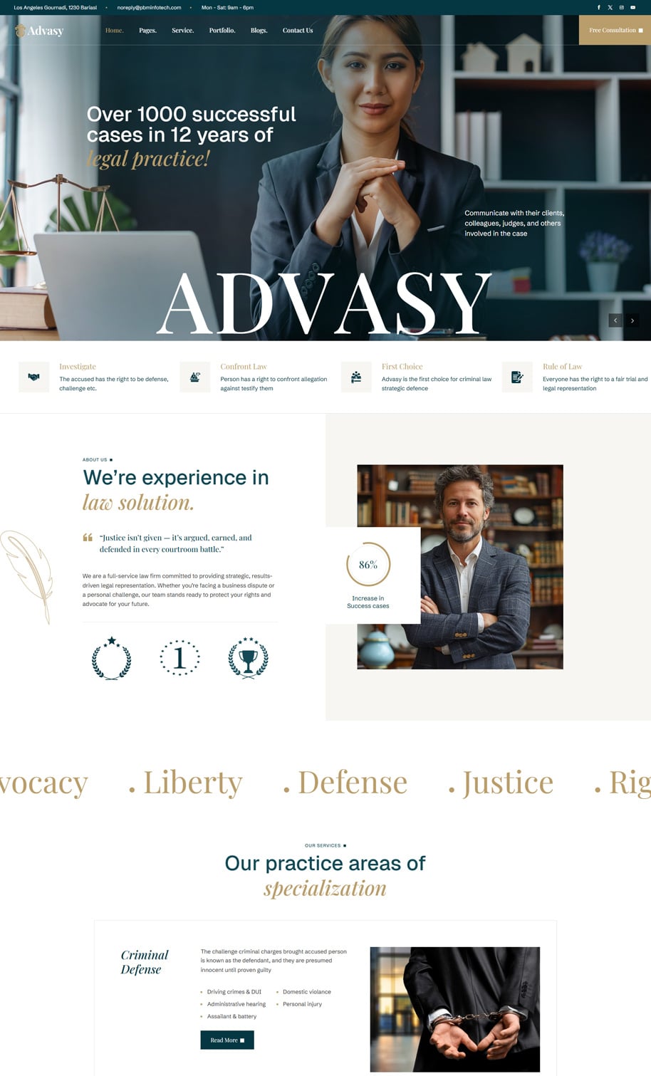 Advasy – Justice and Legal Solutions HTML Template
