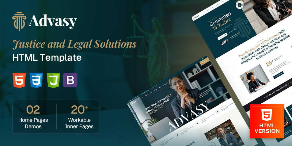 Advasy - Justice and Legal Solutions HTML Template