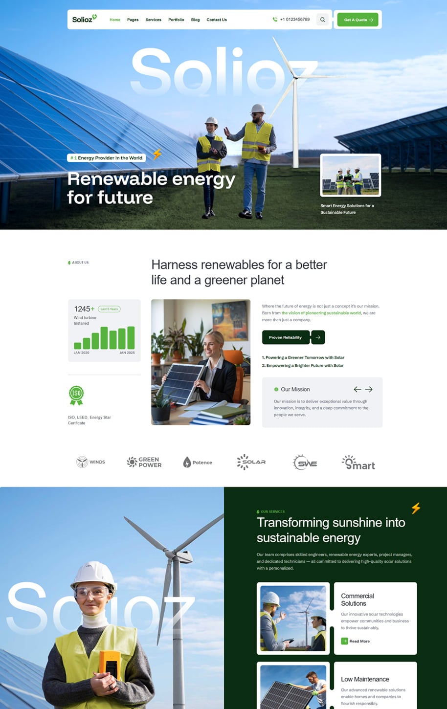 Solioz – Renewable Energy WordPress Theme