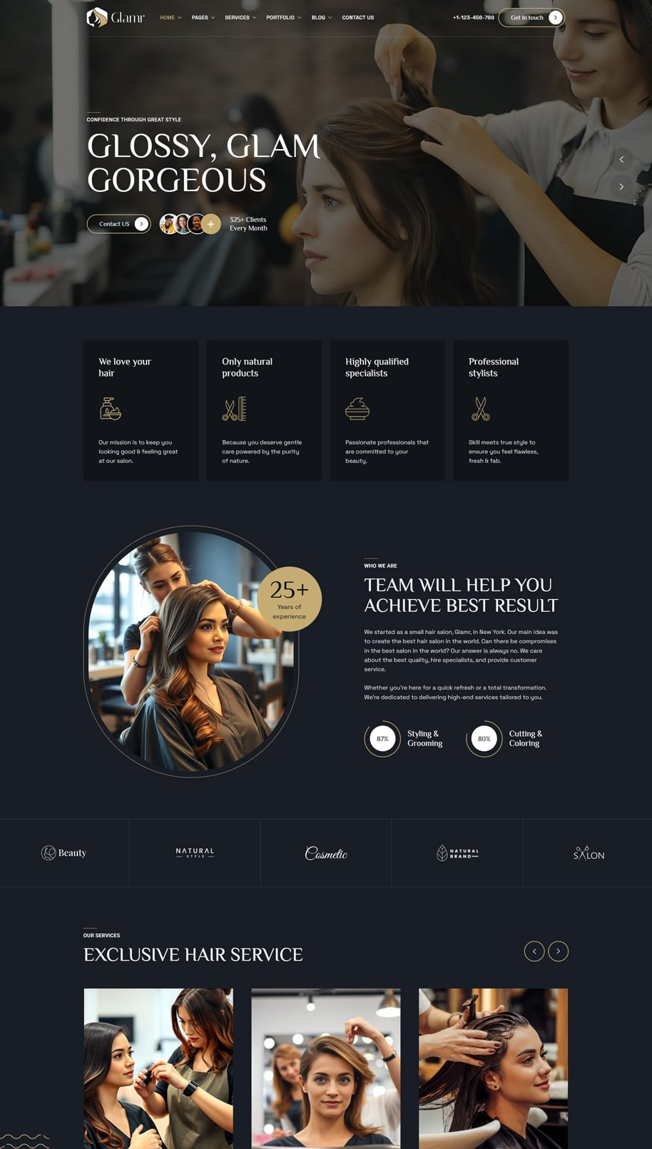 Glamr – Hair Salon & Hairdresser HTML Template