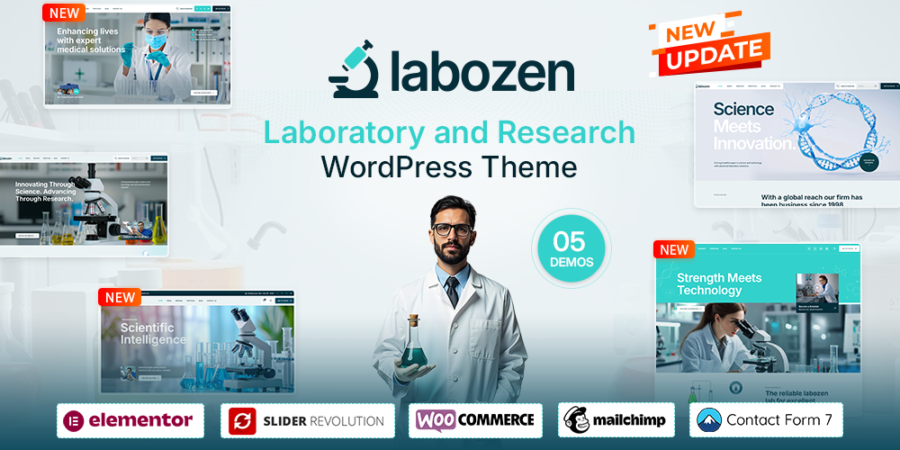 Labozen - Science Research & Laboratory WordPress Theme