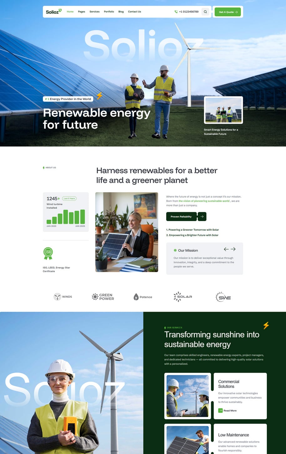 Solioz – Renewable Energy HTML Template