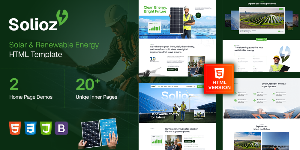 Solioz - Renewable Energy HTML Template