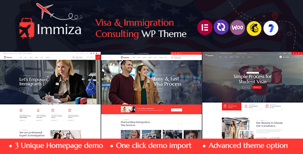 Immiza - Immigration Visa Consulting WordPress Theme