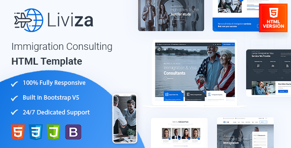 Liviza | Immigration Consulting HTML Template