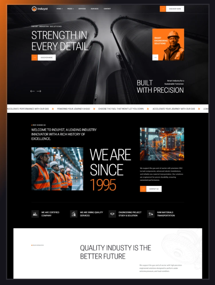 Induyst – Environment Webflow Template