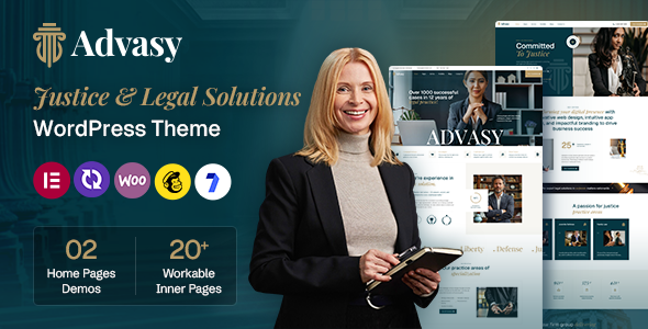 Advasy - Justice and Legal Solutions WordPress Theme