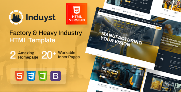 Induyst - Factory & Heavy Industry HTML Template