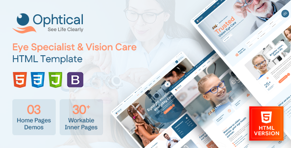 Ophtical - Eye Specialist & Vision Care HTML Template