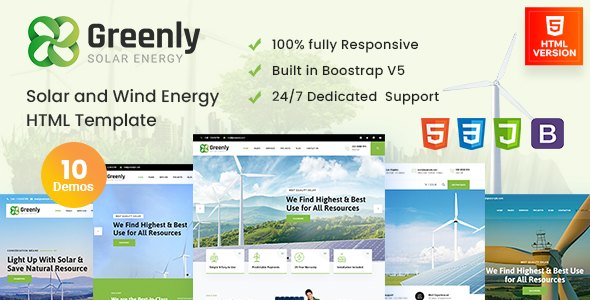 Greenly - Ecology & Solar Energy HTML Template
