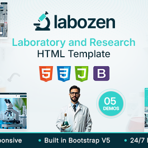 Labozen - Science Research & Laboratory HTML Template