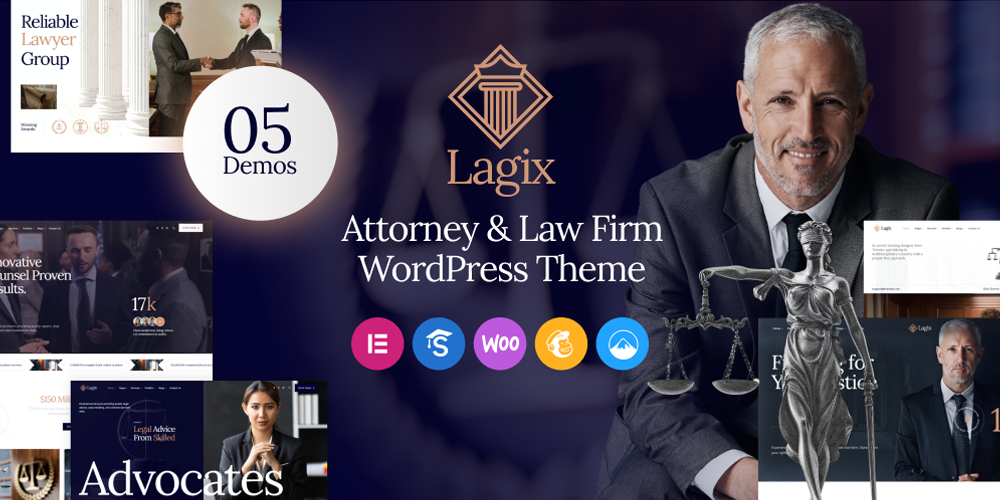 Lagix - Attorney & Law Firm WordPress Theme