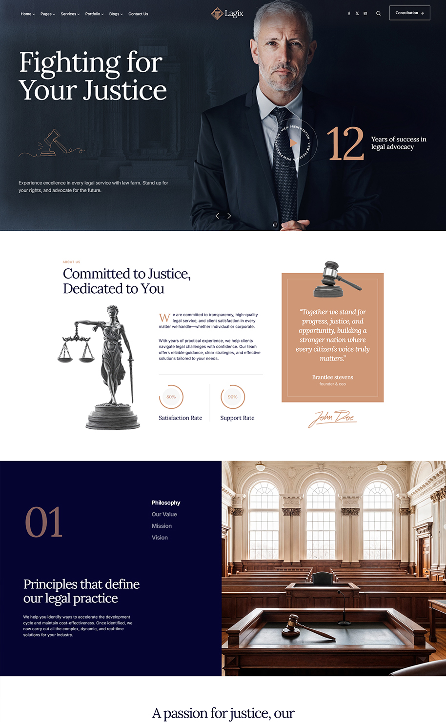 Lagix – Attorney & Law Firm WordPress Theme